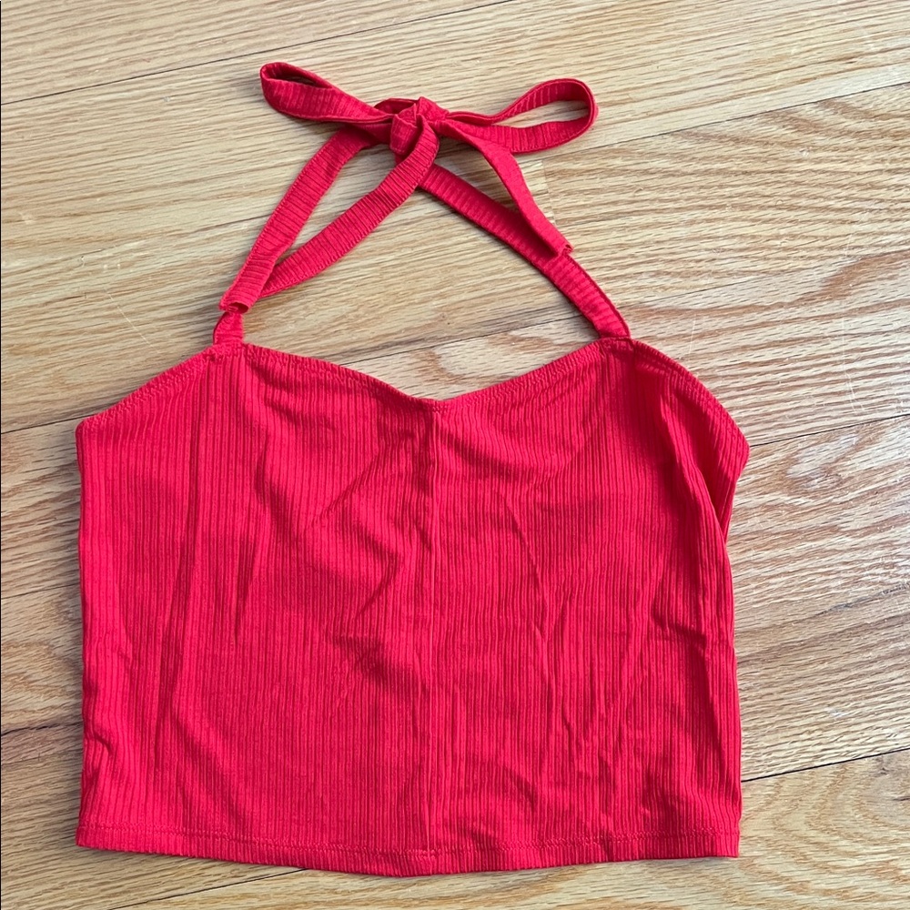 PacSun Vibrant Red Halter Crop Top